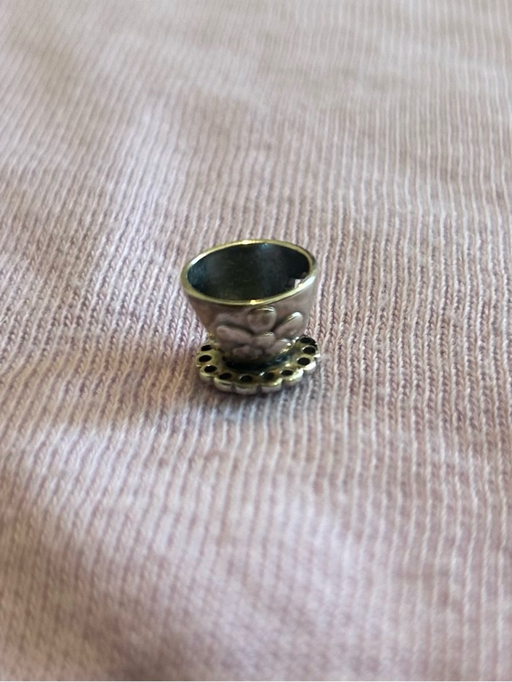 Pandora-style “Tea Time” Charm - Sterling Silver